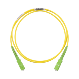 Jumper de Fibra Optica Monomodo 9/125 OS2 SC/APC-SC/APC Simplex OFNR (Riser) Amarillo 1 Metro