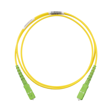 Jumper de Fibra Optica Monomodo 9/125 OS2 SC/APC-SC/APC Simplex OFNR (Riser) Amarillo 1 Metro