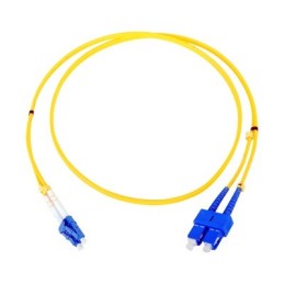 Jumper de Fibra Optica Monomodo LC/SC Duplex de 1 metro