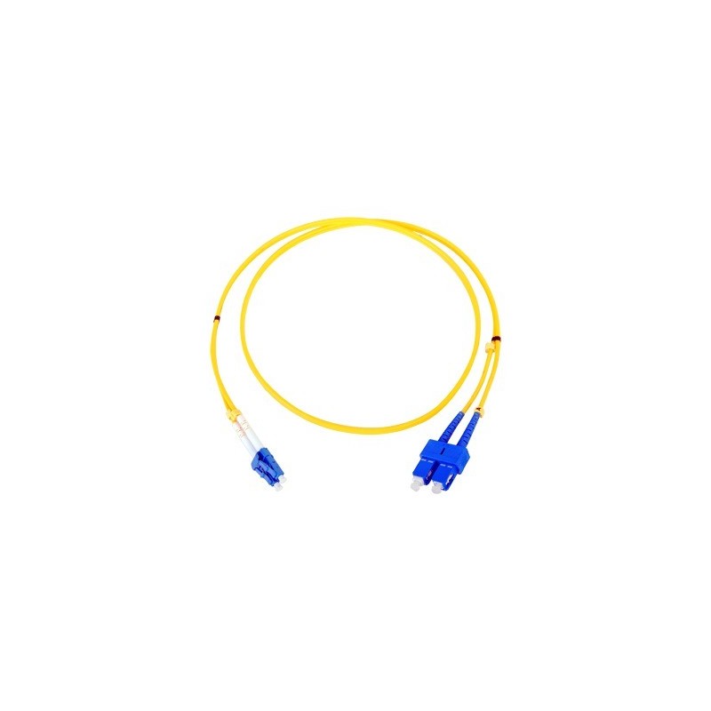 Jumper de Fibra Optica Monomodo LC/SC Duplex de 1 metro