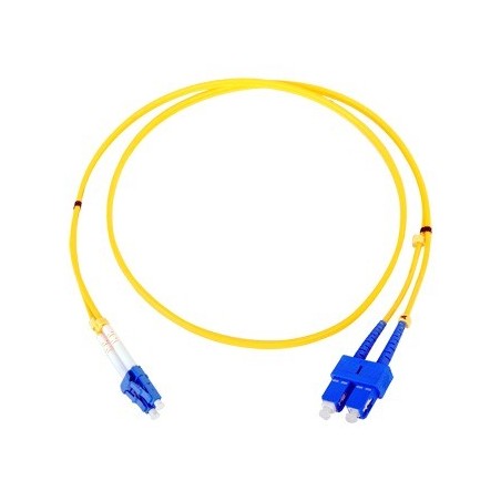 Jumper de Fibra Optica Monomodo LC/SC Duplex de 1 metro