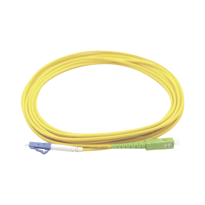 Jumper de Fibra Optica Monomodo LC/UPC SC/APC Simplex amarillo 1 metro