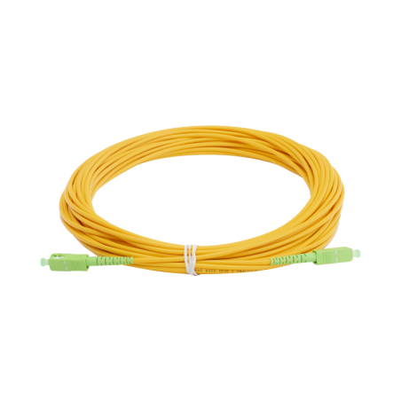 Jumper de Fibra Optica Monomodo SC/APC - SC/APC Simplex amarillo 15 metros