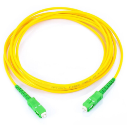 Jumper de Fibra Optica Monomodo SC/APC-SC/APC Simplex amarillo 1 metro