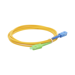 Jumper de Fibra Optica Monomodo SC/APC-SC/UPC Simplex de 2 metros 3mm