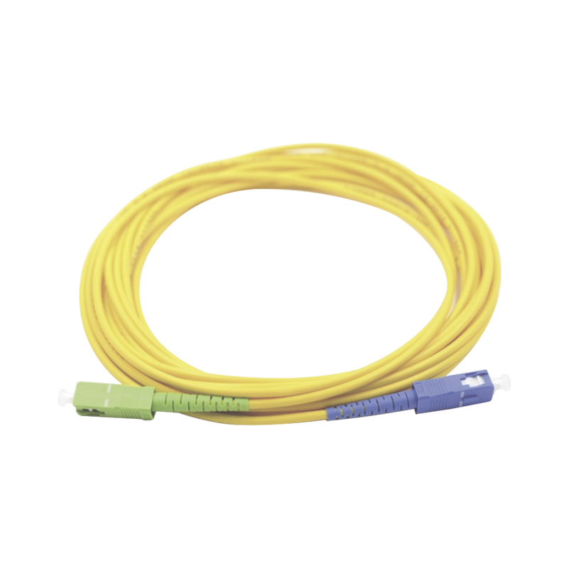 Jumper de Fibra Optica Monomodo SC/UPC SC/APC Simplex amarillo 1 metro