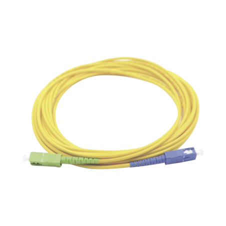 Jumper de Fibra Optica Monomodo SC/UPC SC/APC Simplex amarillo 1 metro