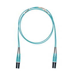 Jumper de Fibra Optica Multimodo 50/125 OM3 LC-LC Duplex LSZH (Cero Halogenos) Aqua 5 Metros