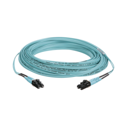 Jumper de Fibra Optica Multimodo 50/125 OM3 LC-LC Duplex OFNR (Riser) Aqua 10 Metros