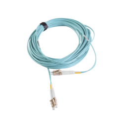 Jumper de Fibra Optica Multimodo 50/125 XGLO OM3 LC-LC Duplex OFNR Aqua 10 Metros