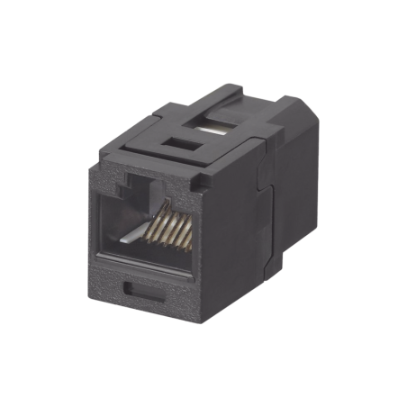 Modulo Acoplador RJ45 a RJ45 Mini-Com Cat6 Negro