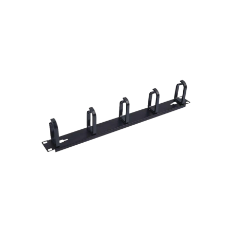 Organizador de Cables con 5 anillos 1U 19 negro