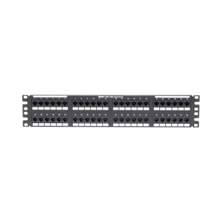 Panel de Parcheo de Impacto (110) Plano Cat6A de 48 Puertos 2UR