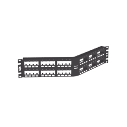 Panel de Parcheo Modular Mini-Com (Sin Conectores) Angulado Instalacion la Ras Sin Blindaje de 48 puertos 2UR