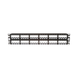 Panel de Parcheo Modular Mini-Com (Sin Conectores) Plano de Instalacion al Ras Sin Blindaje de 48 puertos 2UR