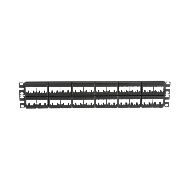 Panel de Parcheo Modular Mini-Com (Sin Conectores) Plano Sin Blindaje de 48 puertos 2 UR