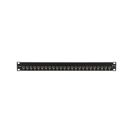 Patch Panel UltraMAX. UTP Precargado con Jacks Cat5e 24 Puertos Plano 1U