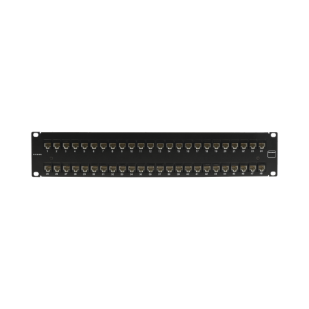 Patch Panel UltraMAX. UTP Precargado con Jacks Cat5e 48 Puertos Plano 2U