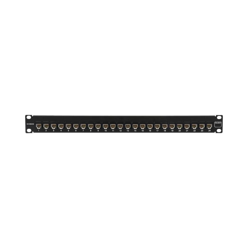 Patch Panel UltraMAX. UTP Precargado con Jacks Cat6A 24 Puertos Plano 1U