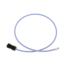 Cable de Conexion en Campo Jack a Plug RJ45 Cat6A CMP (Plenum) 1 Metro Azul