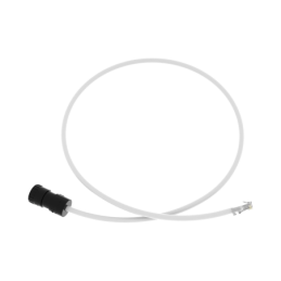 Cable de Conexion en Campo Jack a Plug RJ45 Cat6A CMP (Plenum) 1 Metro Blanco