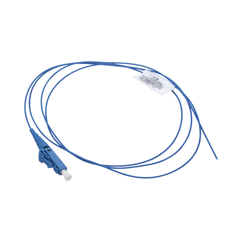 Pigtail de Fibra Optica LC Simplex Monomodo OS2 9/125 900um Azul 1 Metro