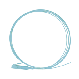 Pigtail de Fibra Optica Simplex LC PVC OM3 50/125 Aqua 1 metro