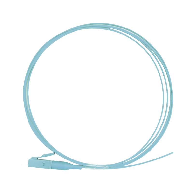 Pigtail de Fibra Optica Simplex LC PVC OM3 50/125 Aqua 1 metro