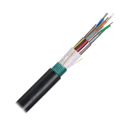 Cable de Fibra Optica 6 hilos OSP ext Armada MDPE (Polietileno de Media densidad) Multimodo OM3 50/125 Optimizadametr