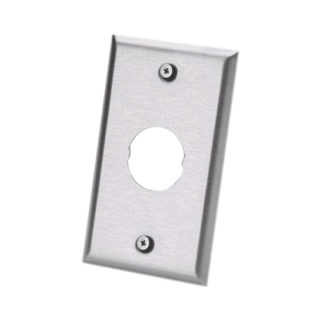 Placa de Pared Industrial  1 Conector Industrial de Acero Inoxidable