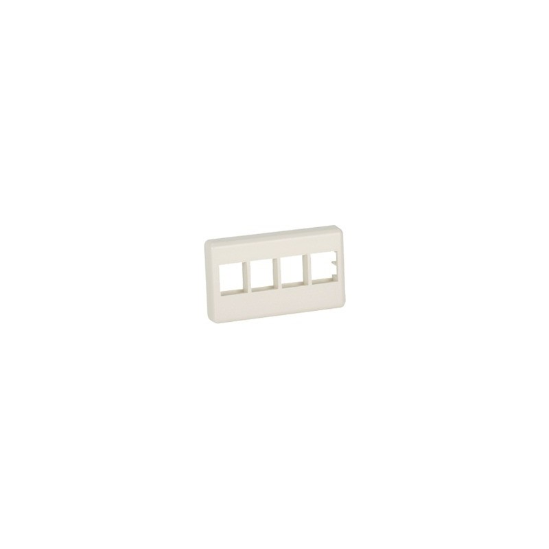 Placa de Pared Mueble Modular Salida 4 Puertos Keystone Blanco Mate