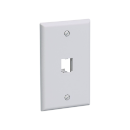 Placa de Pared Vertical Clasica Salida 1 Puerto Mini-Com Blanco