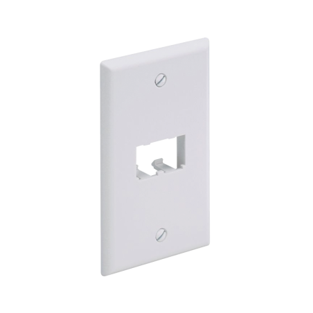 Placa de Pared Vertical Clasica Salida 2 Puertos Mini-Com Blanco