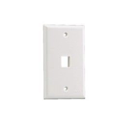 Placa de Pared Vertical Salida 1 Puerto Keystone Blanco Mate