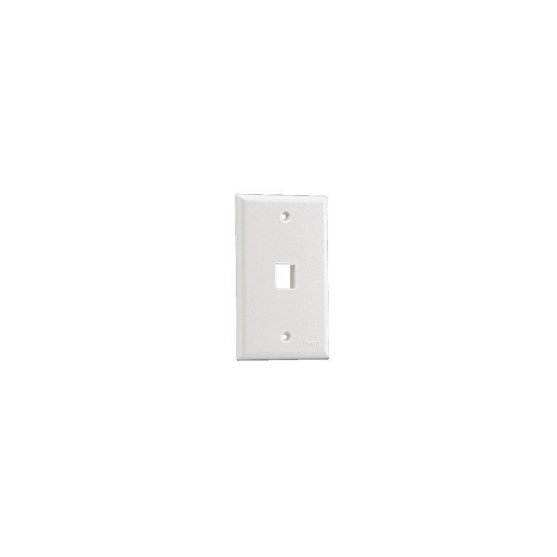 Placa de Pared Vertical Salida 1 Puerto Keystone Blanco Mate