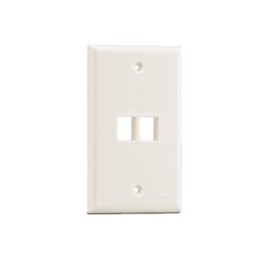 Placa de Pared Vertical Salida 2 Puertos Keystone Blanco