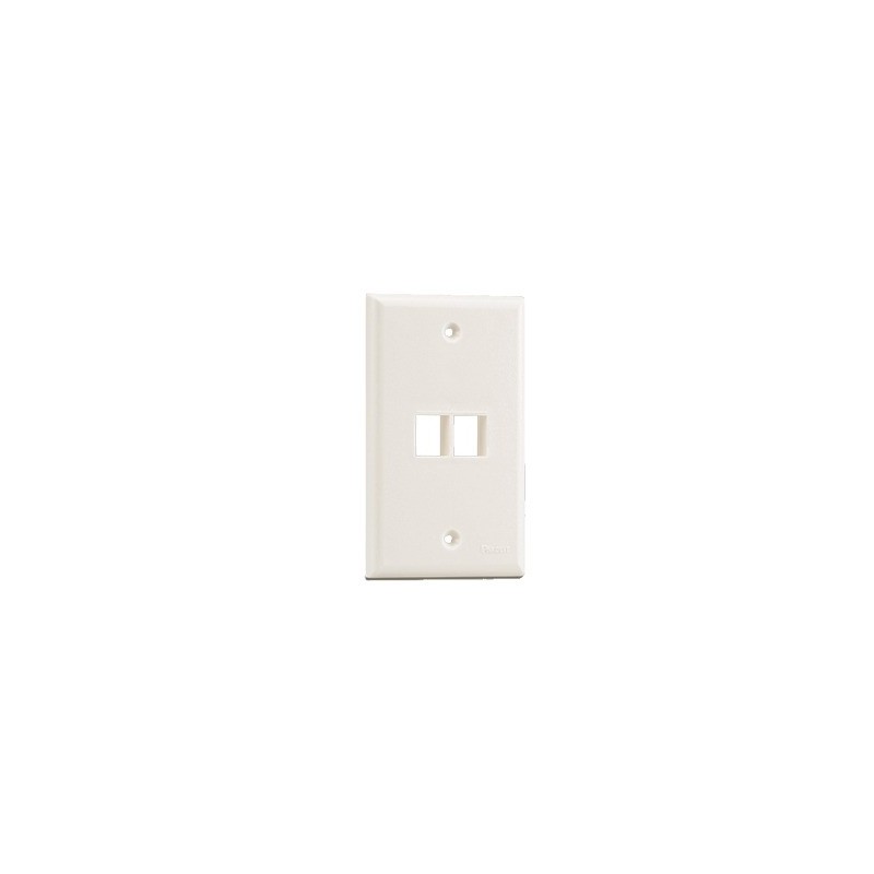 Placa de Pared Vertical Salida 2 Puertos Keystone Blanco