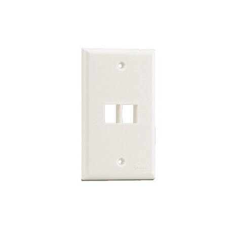 Placa de Pared Vertical Salida 2 Puertos Keystone Blanco