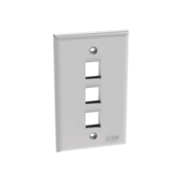 Placa de Pared Vertical Salida 3 Puertos Keystone Blanco