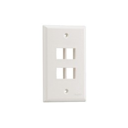 Placa de Pared Vertical Salida 4 Puertos Keystone Blanco