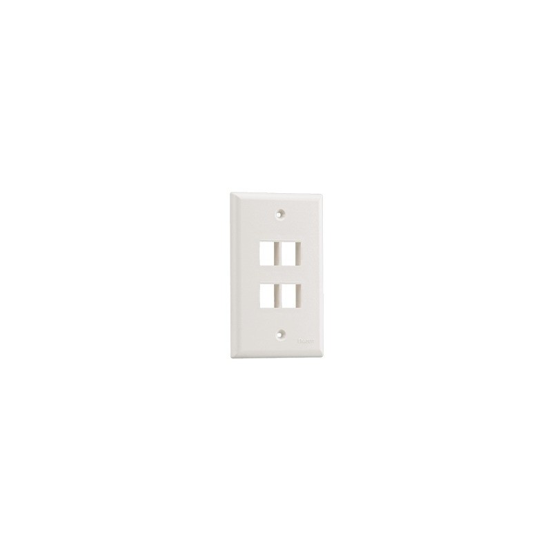 Placa de Pared Vertical Salida 4 Puertos Keystone Blanco Mate