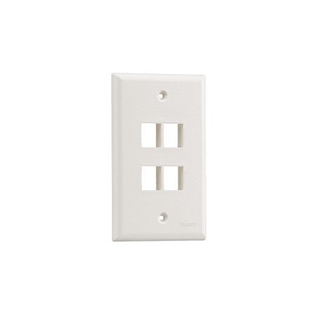 Placa de Pared Vertical Salida 4 Puertos Keystone Blanco Mate