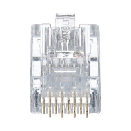 Plug RJ45 Cat5e Cable UTP de Calibres 24-26 AWG chapa en Oro de 50 micras Paquete de 50 piezas