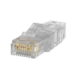 Plug RJ45 Cat6A Cable UTP de Calibre 23-24 AWG Chap Oro de 50 micras Paq.de 100 piezas