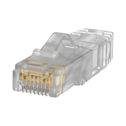 Plug RJ45 Cat6A Cable UTP de Calibre 26 AWG Chap Oro de 50 micras Paq.de 100 piezas