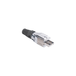 Plug TERA de 4 pares compatible con cable multifilar de 0.48 mm (26 awg) S/FTP y F/FTP negro