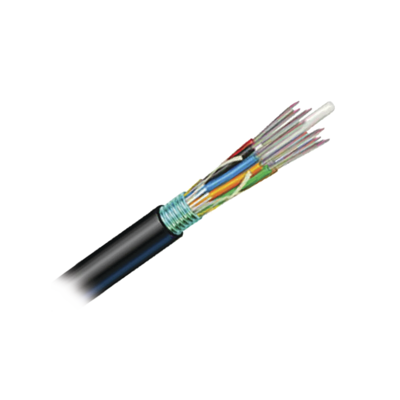 Cable de Fibra Optica de 12 hilos OSP ext No Armada Gel MDPE (Polietileno de media densidad) Monomodo OS2 1 Metro