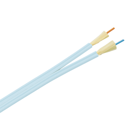 Cable de Fibra Optica de 2 hilos Multimodo OM3 50/125 Optimizada Interior Tight Buffer 900um(Dielectrica) OFNP (Plenum)