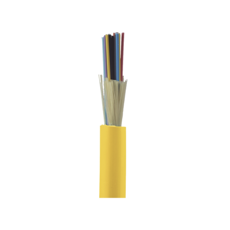 Cable de Fibra Optica de 24 hilos Monomodo OS2 9/125 Interior Tight Buffer 900um(Dielectrica) OFNP (Plenum)metro