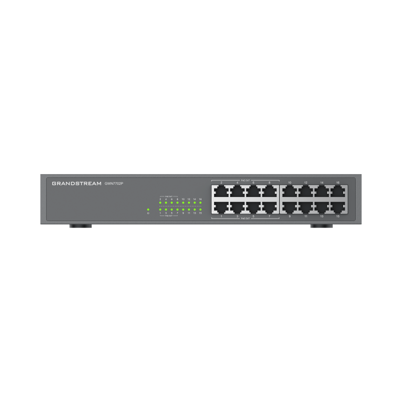 Switch PoE+ 16 Ptos Gb No Administrable 8 Ptos 101001000 Mbps8 Ptos PoE+hasta 145W